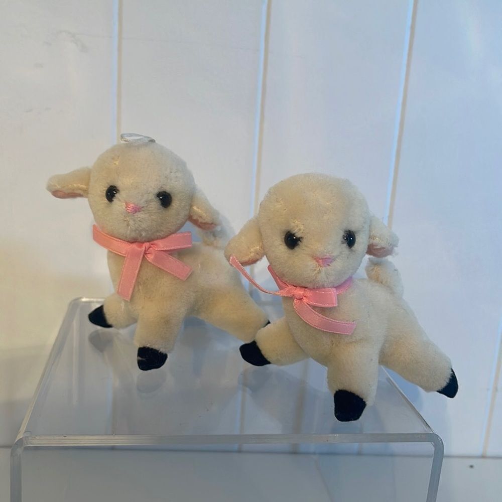 Vintage Tiny Stuffed Lambs